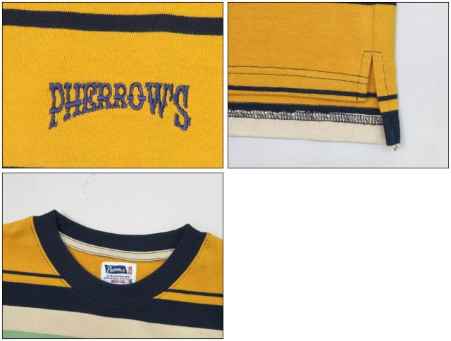 フェローズ PHERROW'S 半袖 Tシャツ ボーダーTシャツ 刺繍ロゴ 24S-PBBT2_5
