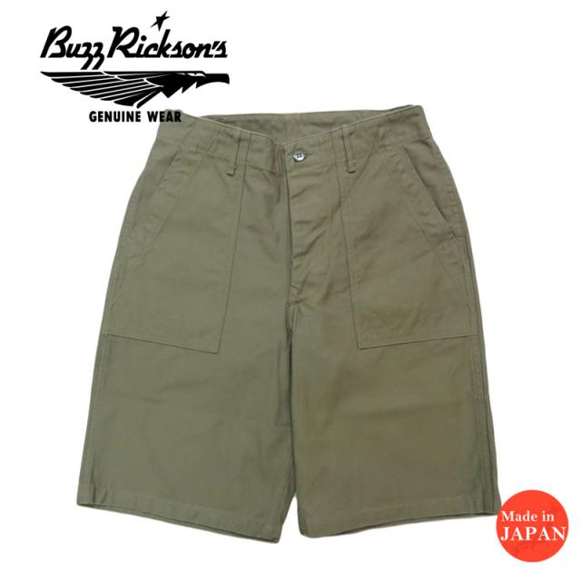 バズリクソンズ BUZZ RICKSON'S QM SHADE 107 TYPE 1 コットンサテン ショートパンツ OLIVE GREEN ショーツ BR51735