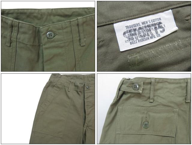 バズリクソンズ BUZZ RICKSON'S QM SHADE 107 TYPE 1 コットンサテン ショートパンツ OLIVE GREEN ショーツ BR51735_4