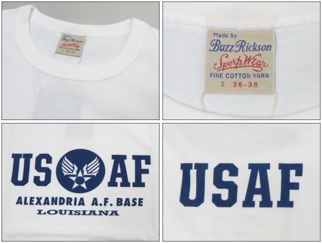 バズリクソンズ BUZZ RICKSON'S 半袖 Tシャツ プリント GOVERNMENT ISSUE TEE "U.S.AIR FORCE" BR79397