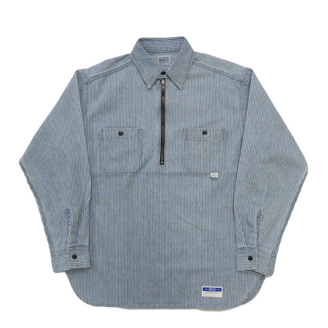 UNION HERCULES MADE ユニオン ヘラクレス メイド ハーフZIPシャツ ヒッコリーストライプ by JOHNBULL ジョンブル HE251S03-211【2026年春夏新作】_1