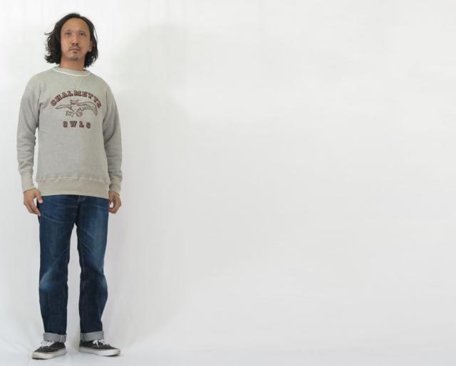 ウェアハウス WAREHOUSE 長袖 クルーネック プリント スウェット 4本針 CHALMETTE WH401_11