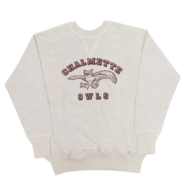 ウェアハウス WAREHOUSE 長袖 クルーネック プリント スウェット 4本針