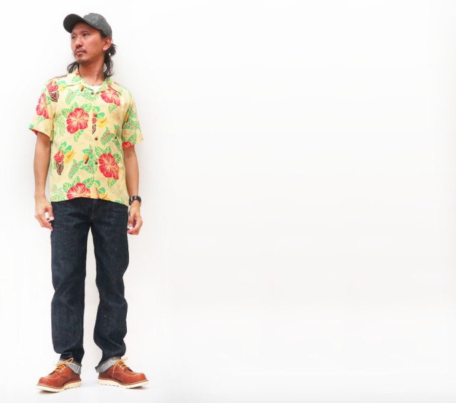 サンサーフ SUN SURF 半袖 レーヨン アロハシャツ ハワイアンシャツ ROMANTIC HAWAIIAN NICKNAMES SS38332