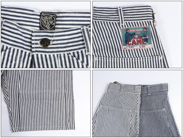 SUGAR CANE シュガーケーン FICTION ROMANCE 6oz.インディゴストライプダブルニーショーツ ショートパンツ ハーフパンツ SC52640 【2026年春夏新作】