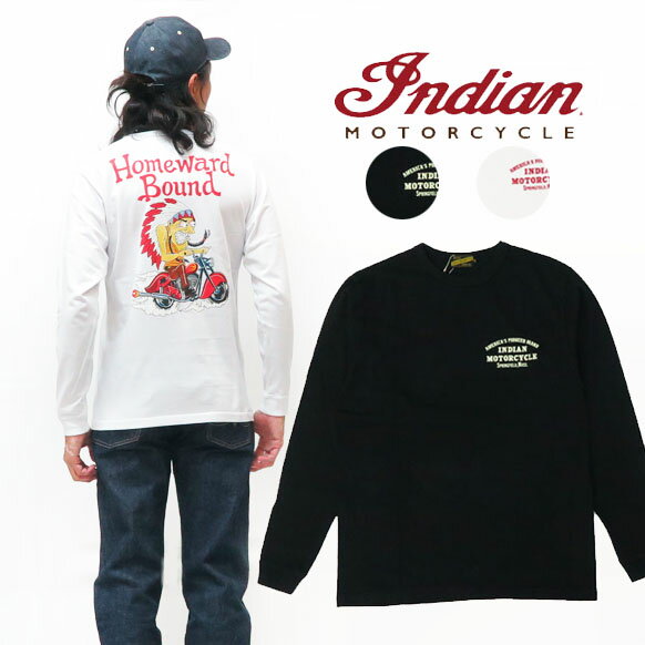 インディアンモーターサイクル Indian Motorcycle 長袖 プリント Ｔシャツ 