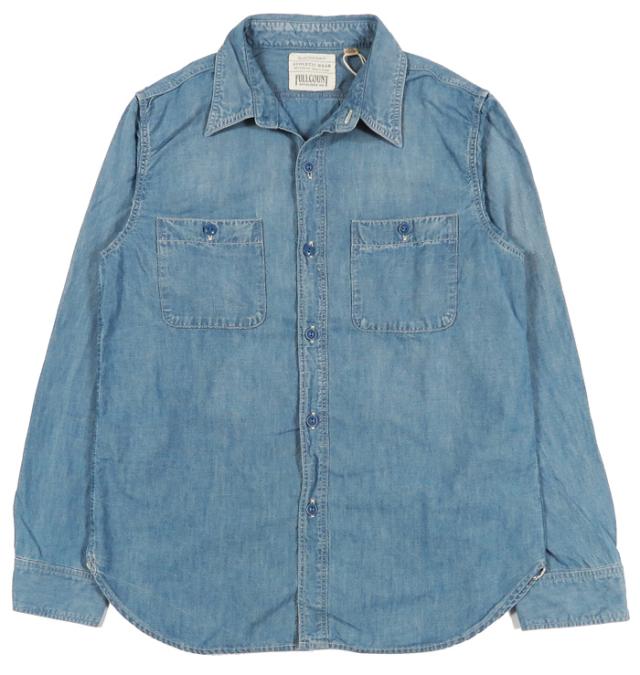 フルカウント FULLCOUNT 5oz シャンブレー 長袖 ワーク シャツ ユーズドウォッシュ Lot.4810HW-3 【2026年春夏新作】_1