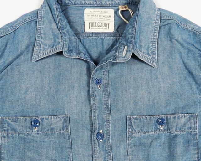 フルカウント FULLCOUNT 5oz シャンブレー 長袖 ワーク シャツ ユーズドウォッシュ Lot.4810HW-3 【2026年春夏新作】_3