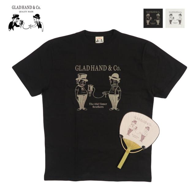 GLAD HAND グラッドハンド 半袖 Tシャツ クルーネック The Old Timer Brothers うちわ付き パックTee  GH6201 【2026年春夏新作】
