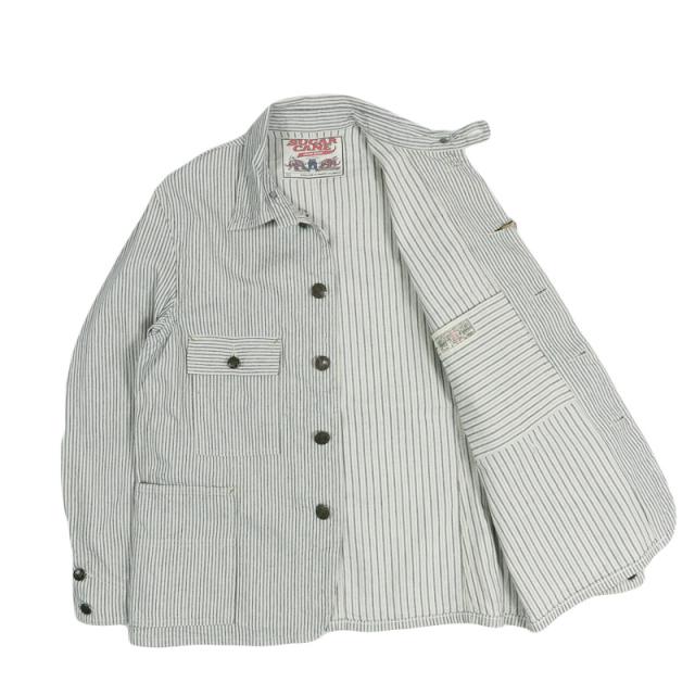 SUGAR CANE シュガーケーン 8oz. インディゴ ストライプ ワークコート カバーオール FICTION ROMANCE SC15899 【2026年春夏新作】_3
