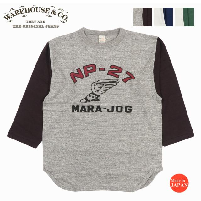 ウェアハウス WAREHOUSE 7分袖 Tシャツ ベースボール "NP-27" Lot.4800【2026年春夏新作】