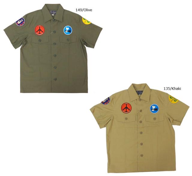 バズリクソンズ BUZZ RICKSON'S ベトナムシャツ 半袖  ワークシャツ "PEACE" BR38144