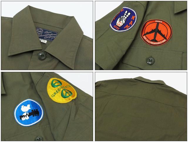 バズリクソンズ BUZZ RICKSON'S ベトナムシャツ 半袖  ワークシャツ "PEACE" BR38144