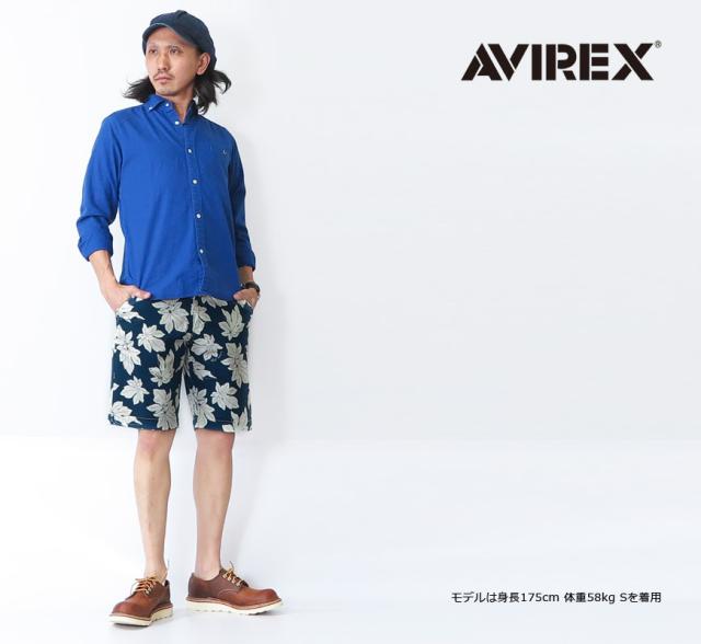 AVIREX アビレックス リーフパターン ショートパンツ ショーツ ハーフパンツ トロピカル  avi6186093