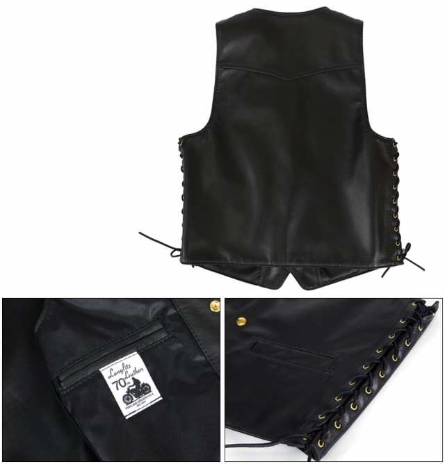 ラングリッツレザーズ Langlitz Leathers レザー レースド ベスト LACED VEST｜au PAY マーケット