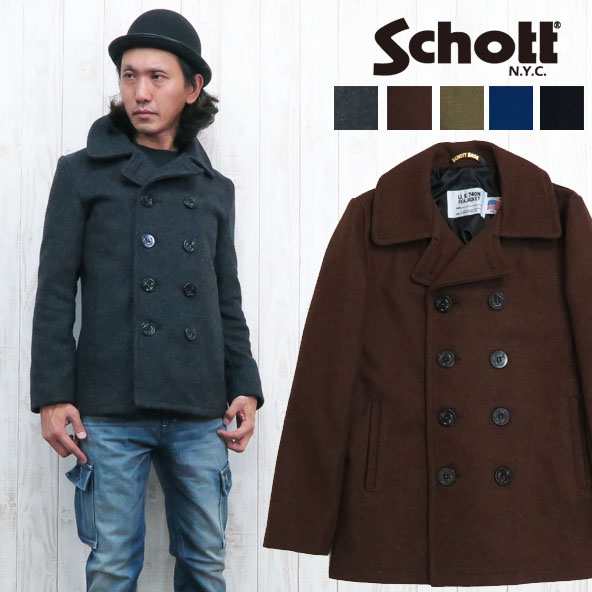 ショット Schott ピーコート 24oz 753US ライトウールメルトン sch7118 ...