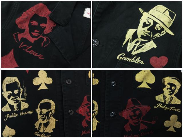 GANGSTERVILLE ギャングスタービル MOVESTER COAT ムーブスター コート ミディアム丈 コットンツイル ワーク 総柄 カバーオール_3
