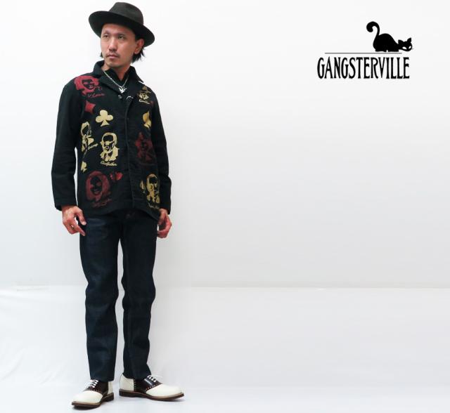 GANGSTERVILLE ギャングスタービル MOVESTER COAT ムーブスター コート ミディアム丈 コットンツイル ワーク 総柄 カバーオール_5