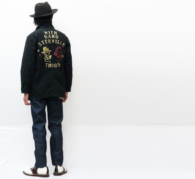GANGSTERVILLE ギャングスタービル MOVESTER COAT ムーブスター コート ミディアム丈 コットンツイル ワーク 総柄 カバーオール_6