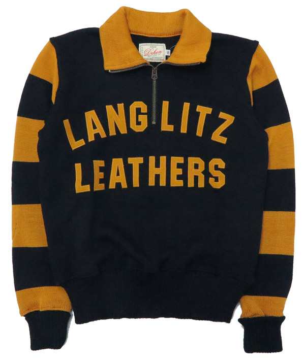 ラングリッツレザーズ Langlitz Leathers ディーエン Dehen モーターサイクル セーター ハーフジップ ウール MC  SWEATER 長袖 フェルトワ｜au PAY マーケット