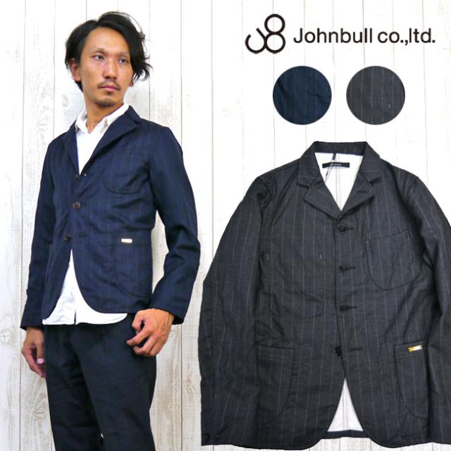 ジョンブル JOHNBULL テーラードジャケット ウールストライプ ワーク jb12406