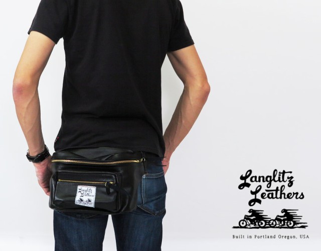 ラングリッツ・レザーズ Langlitz Leathers アウトサイド ポケット ウエスト バッグ Outside Pocket Waist Bag  レザー ポーチ 革 バイク｜au PAY マーケット