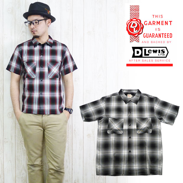 D Lewis Dルイス シャドーチェック オープンシャツ （LEWIS LEATHERS ルイスレザーズ DRYBONES ドライボーンズ ）