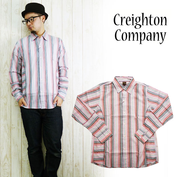 クレイトンカンパニー Creighton Company ストライプ 長袖シャツ