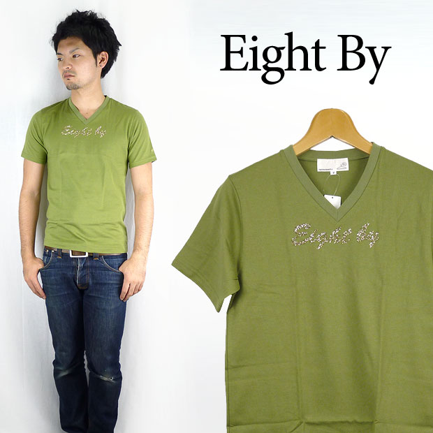 Eight By エイトバイ ラメプリントＳ Ｓ ＶネックＴシャツの通販は