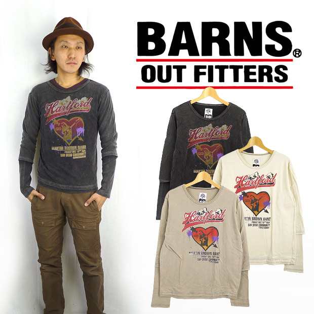 バーンズ Barns Reafシリーズレイヤースタイル長袖tシャツ Hart Fordの通販はau Pay マーケット アースマーケット