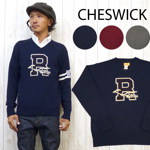 チェスウィック Cheswick セーター ニット Vネック コットン ロードランナー　レタード【送料無料】