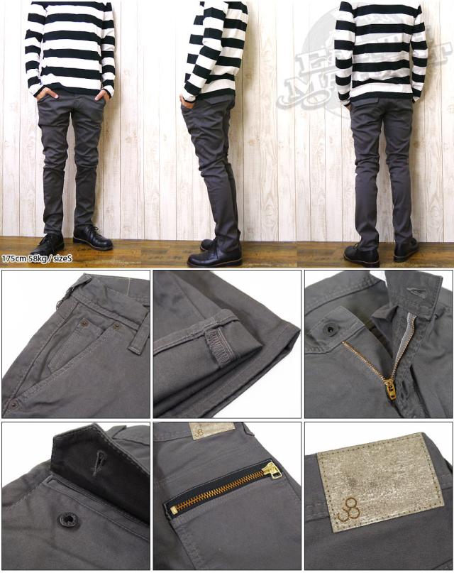 ジョンブル JOHNBULL パンツ ストレッチ 素材 スリム ジップ カラー 11929 ”jb11929”