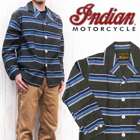 インディアンモーターサイクル Indian Motorcycle マルチ ボーダー ジャケット 長袖 im11035の通販は 12,698円