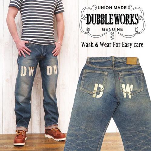 ダブルワークス DUBBLE WORKS 大戦モデルジーンズ ＤＷステンシルプリント マッドウォッシュ加工 ww390