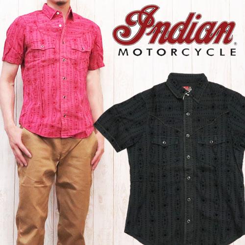 インディアンモーターサイクル Indian Motorcycle 半袖 ウエスタンシャツ im34525