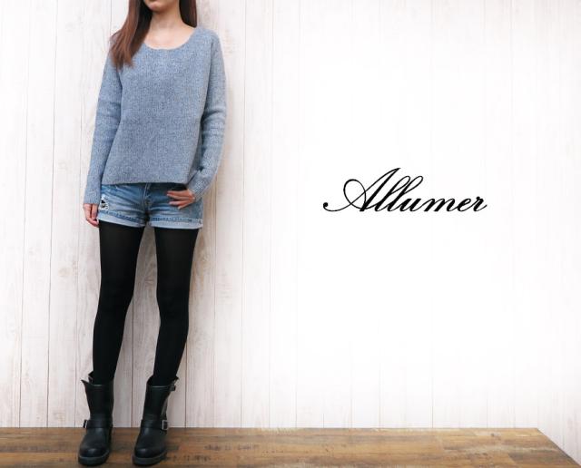Allumer アリュメール レディース ニット セーター カーディガン ウール バック ボタン 無地 2Way amr8172521_3