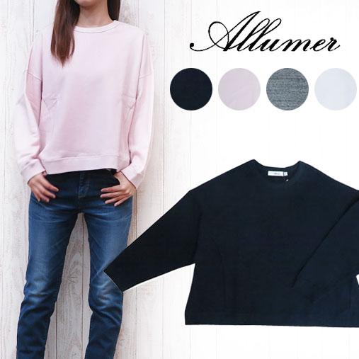 Allumer アリュメール レディース Ｔシャツ スウェット 長袖 ドルマン たっぷり ルーズ amr8141901
