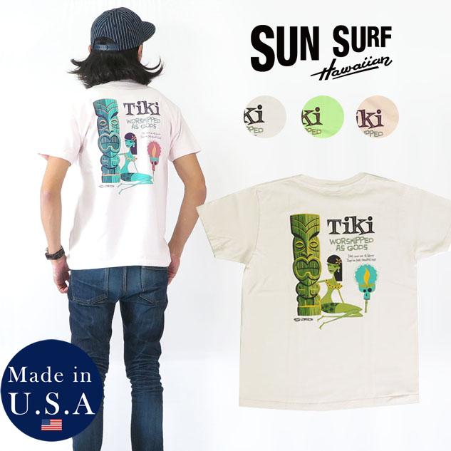SUNSURF サンサーフ プリント 半袖 Tシャツ TIKI SHAG シャグ