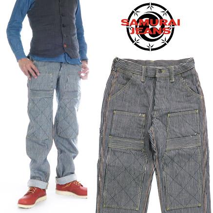 サムライジーンズ SAMURAI JEANS 17oz ヒッコリー セルビッチ デニム スリムストレート ジーンズ sm410dbn-hc