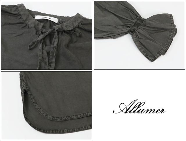 Allumer アリュメール ピグメント ギャザー ブラウス レディース 8175122_2