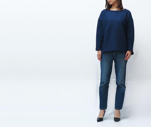 Saintete サンテテ レディース 長袖 ドロップショルダー Tシャツ 無地 日本製 MADE IN JAPAN UK101_3
