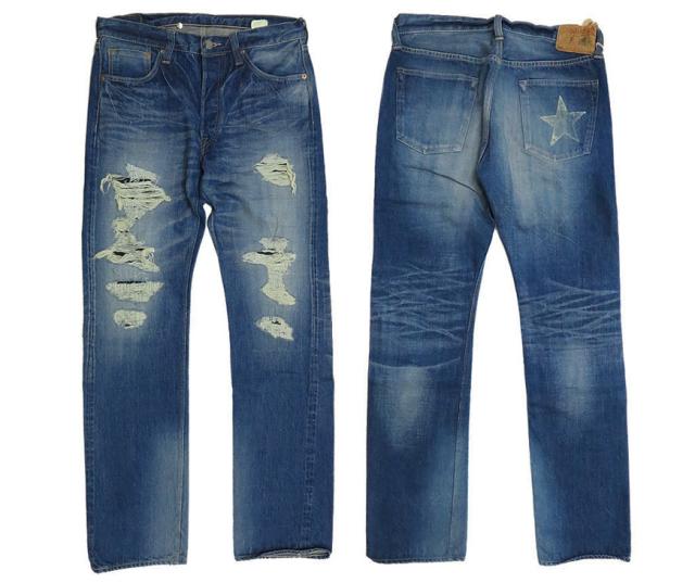 シュガーケーン SUGAR CANE スリム フィット ジーンズ 砂糖黍デニム LONE STARジーンズ リメイク加工 リペア モデル 10 Year Aged 14oz 14オンス sc41501r_1