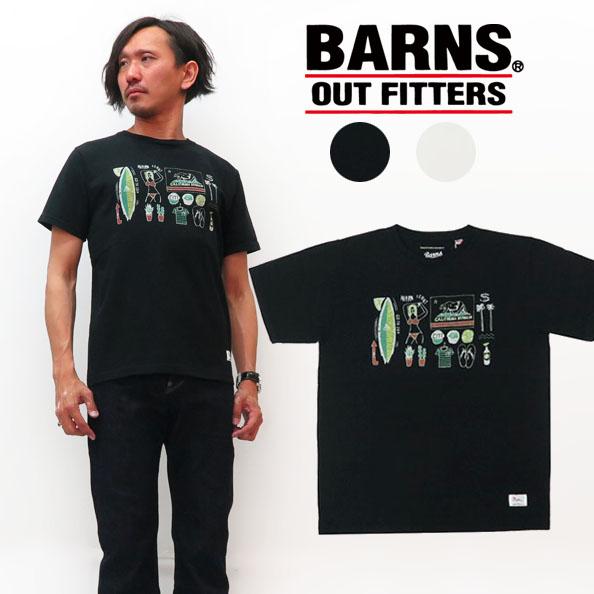 バーンズ BARNS 半袖 プリント Tシャツ MASASHITAKEDA コラボ BR-7941