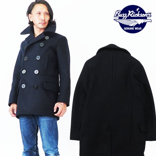 バスリクソンズ BUZZ RICKSONS ロング ピーコート 36oz ウールメルトン ミリタリー PEA-COAT br14146