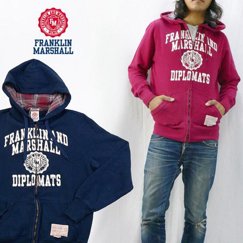 フランクリン マーシャル Franklin Marshall ヒビ割れプリントロゴ フルジップパーカーの通販はau Pay マーケット アースマーケット
