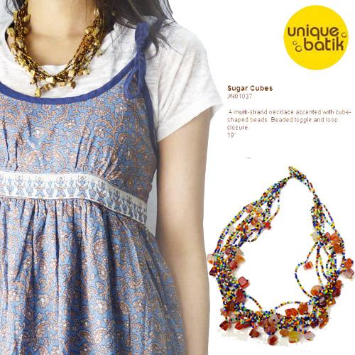 Unique Batik ユニークバティック シュガーキューブネックレス 5,016円