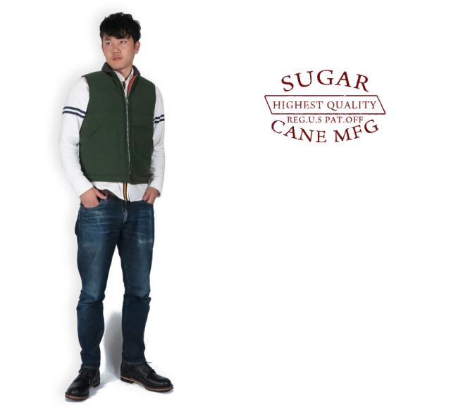 SUGAR CANE シュガーケーン COATED NYLON GOOSE DOWN VEST ダウンベスト ワークウエア sc14010_4