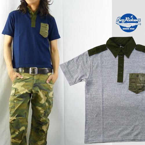 バズリクソンズ Buzz Rickson's ミリタリーポロシャツ