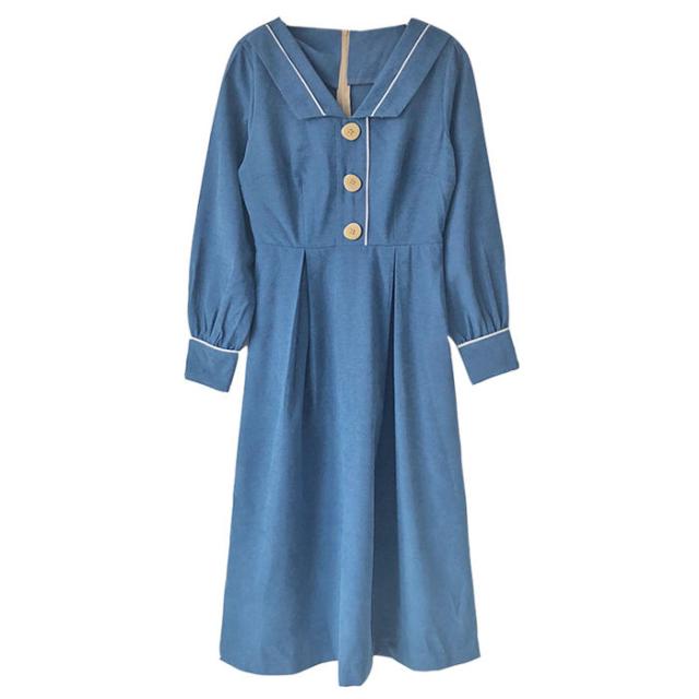 レトロワンピース レディース 女子ワンピ ロング丈ワンピース ワンピース ファッション 着痩せ 文芸 カワイイ 秋冬 可愛い 日系女子中高の通販はau Wowma Mirei