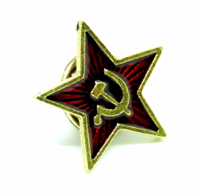 赤い星　ピンバッジ　ソビエト　ソ連　スターリン　punk パンク　グッズ